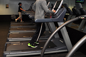 Man using an advanced treadmill